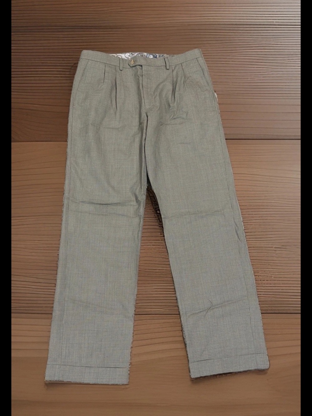 Vintage Lauren Ralph Lauren Pants Mens 34 X 32 Wool Houndstooth Pleated 80s 90s